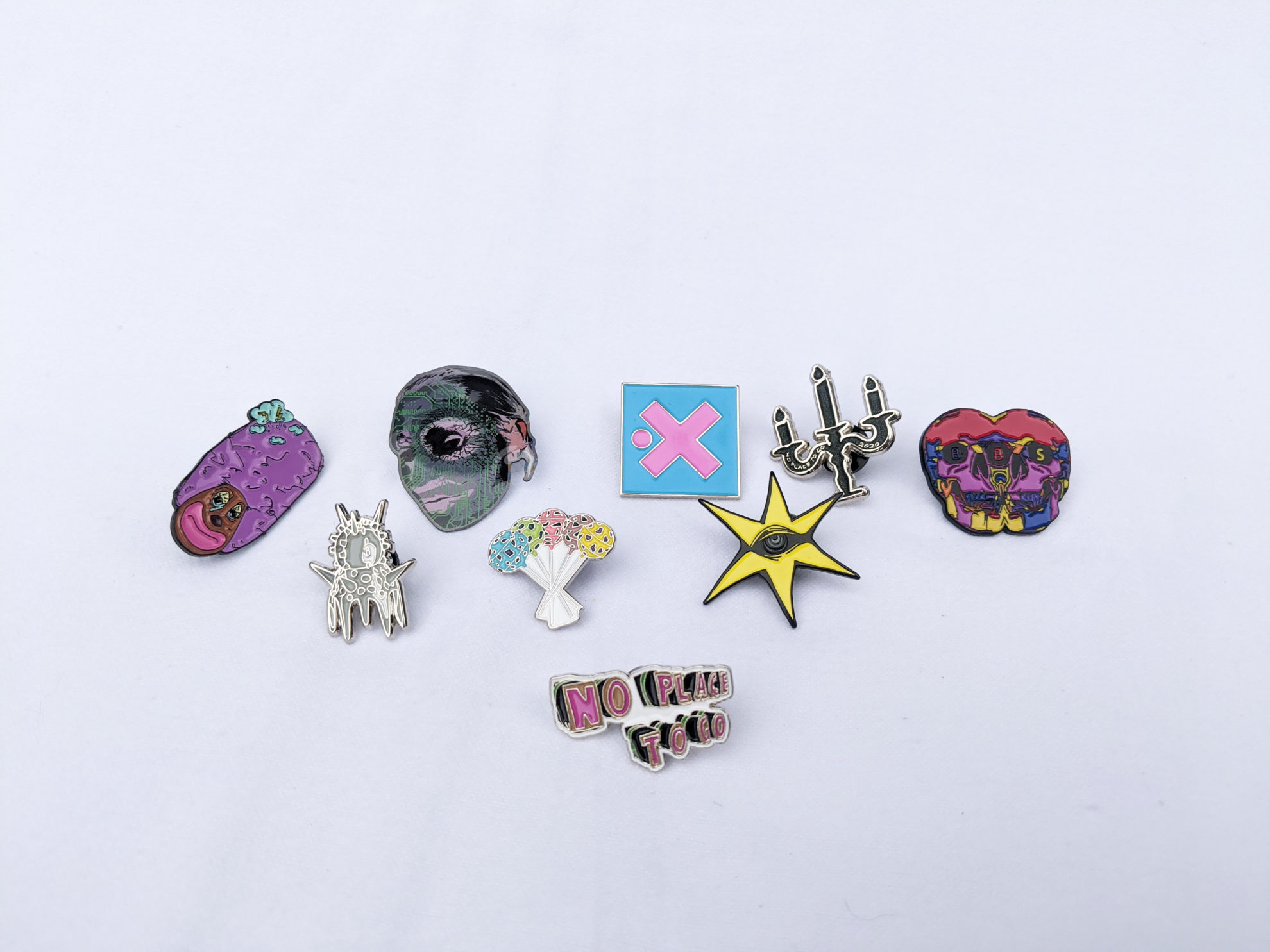 Set Of 9 Pins No Place To Go